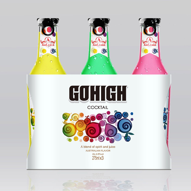 有格调的GOHIGH鸡尾酒包装设计，上海酒包装设计公司