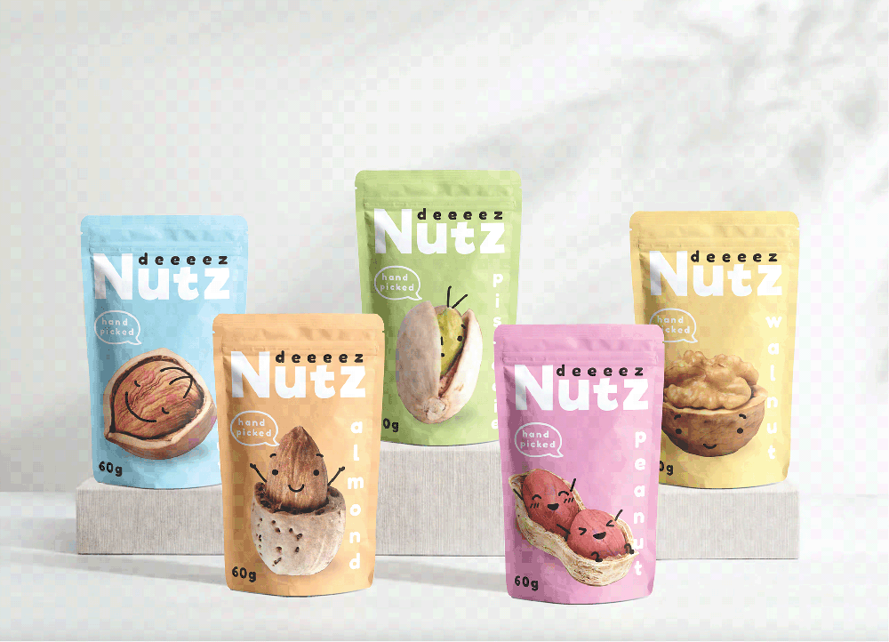 上海休闲坚果包装设计公司，NUTZ创意进口坚果礼盒包装设计案例