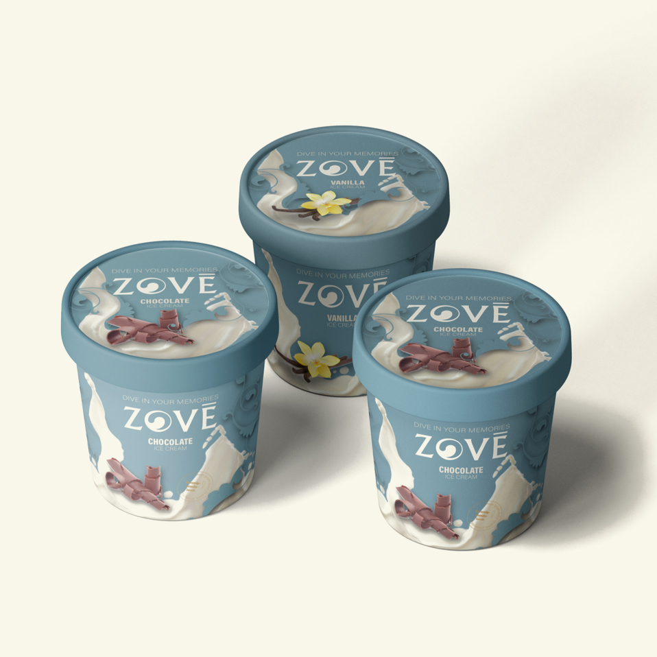 一个高档冰淇淋品牌包装设计案例，由Davel包装设计公司创意策划
