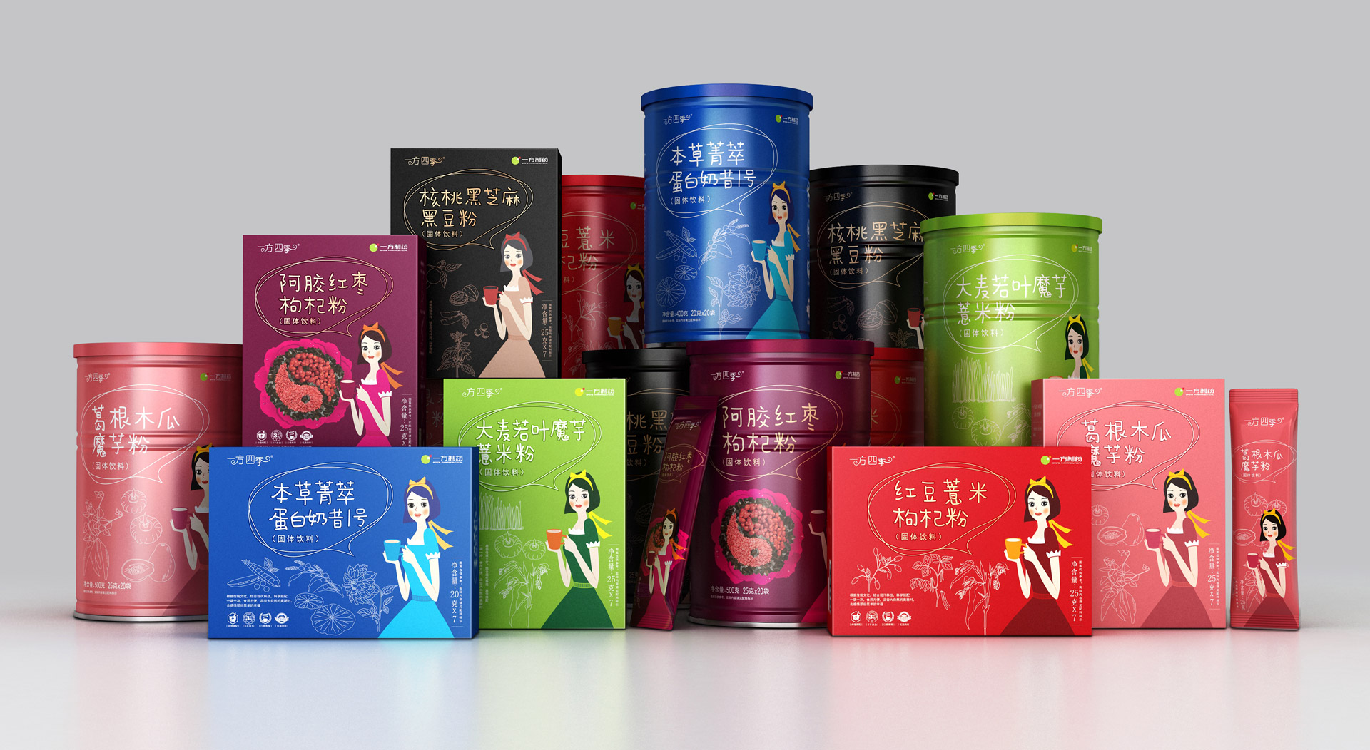 代餐粉包装设计，食品包装设计公司，保健食品包装设计，营养食品包装设计