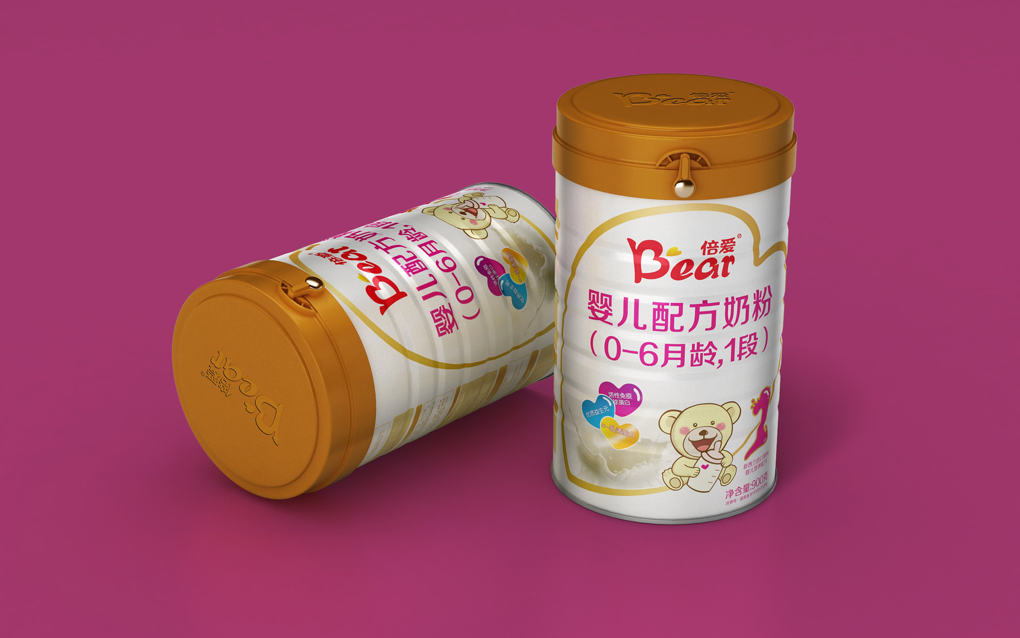 新西兰原罐进口奶粉包装设计，国际乳品企业品牌包装形象的全案设计
