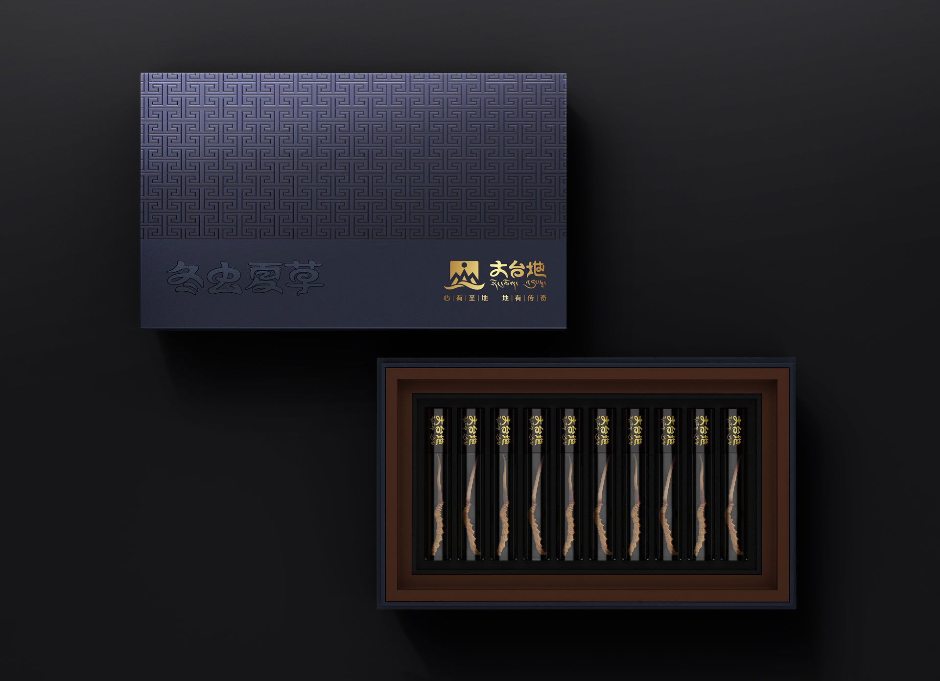 冬虫夏草礼盒设计，虫草包装设计，保健品礼盒包装设计，滋补品包装设计，营养品包装设计，上海包装设计公司