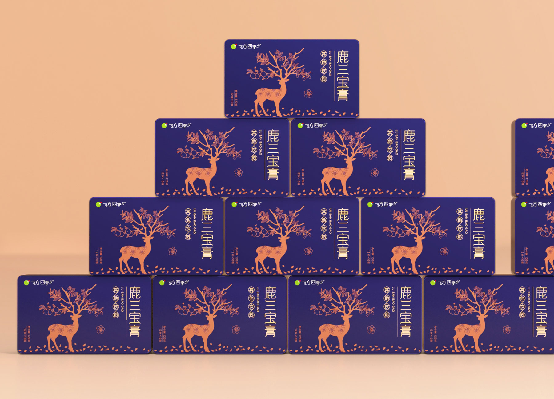 国药集团鹿保健品包装策划设计，时尚现代风格鹿保健食品包装设计，食品包装设计公司，保健食品包装设计公司，上海保健品包装设计