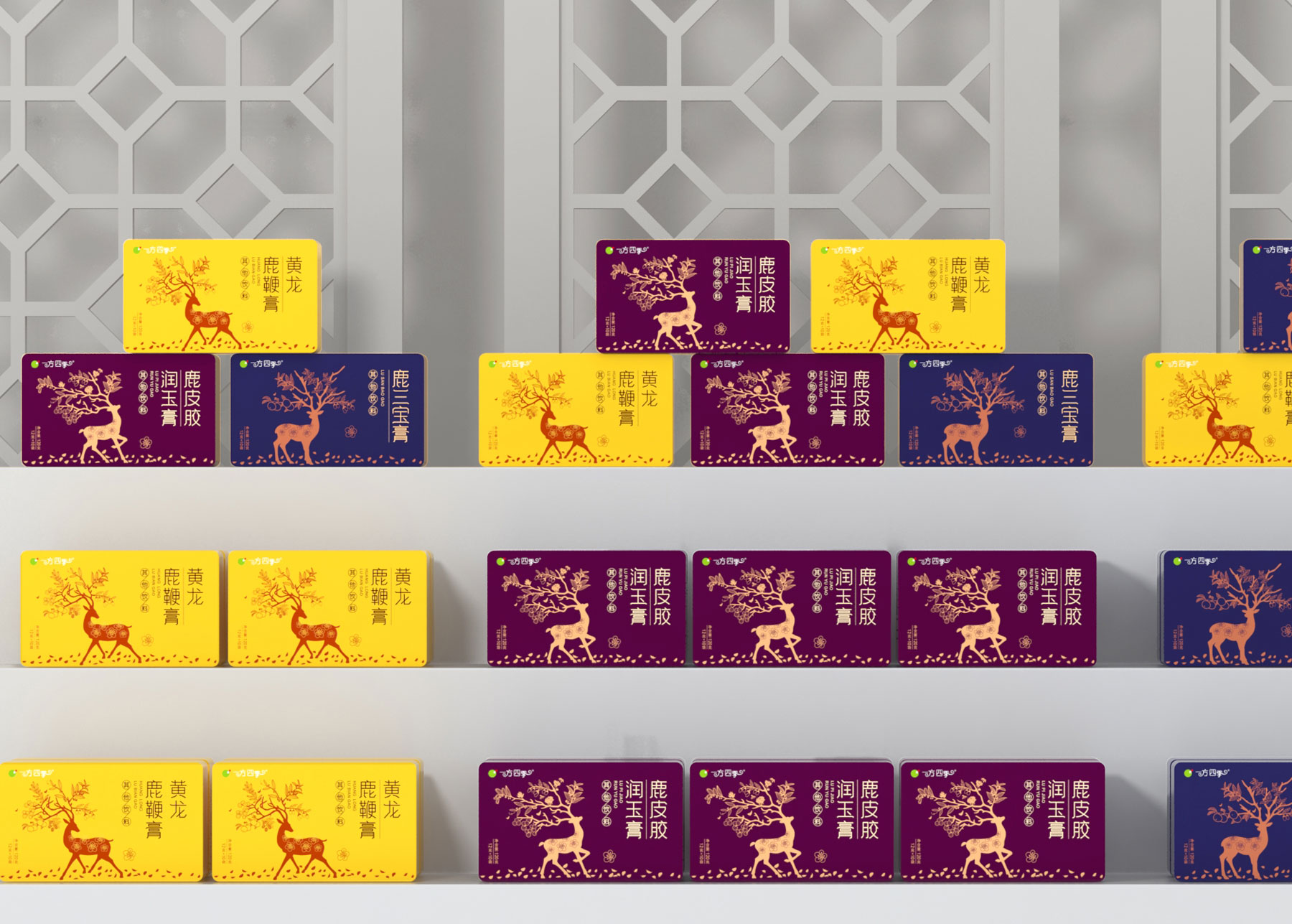 国药集团鹿保健品包装策划设计，时尚现代风格鹿保健食品包装设计，食品包装设计公司，保健食品包装设计公司，上海保健品包装设计