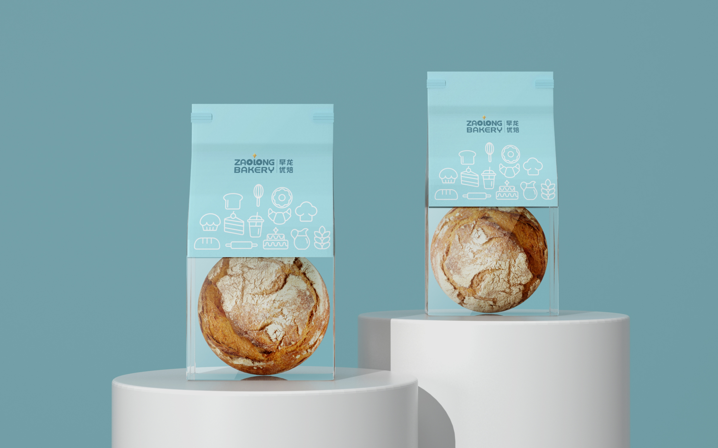 早龙优焙品牌连锁店整体策划设计，高端烘焙店品牌策划设计